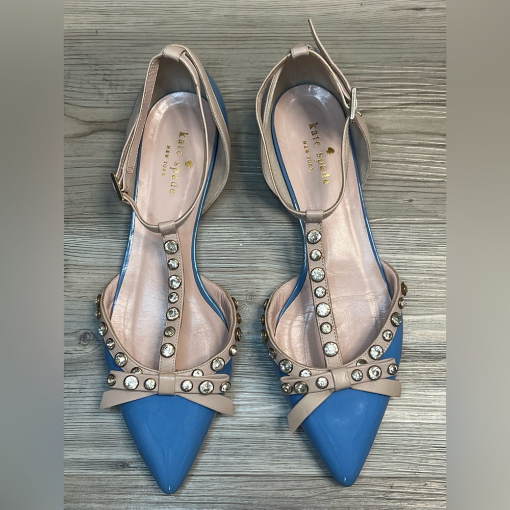 Kate Spade New York Becca Jewelled T-Strap Ballerina Flats
